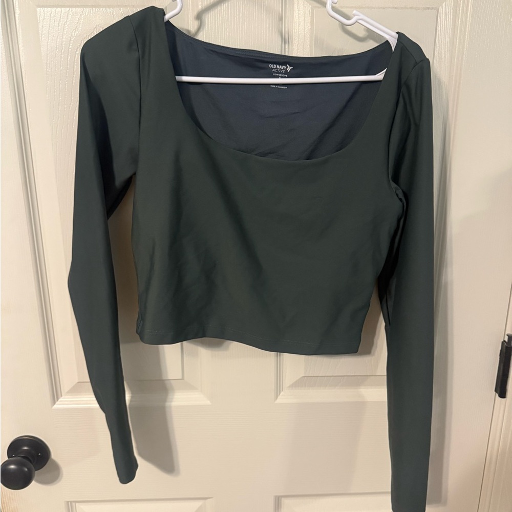Old Navy Dark Green Long Sleeve Top